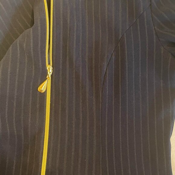 JOSEPH RIBKOFF 2 pieces skirt jacket ribbed  black velvet set SIZE 10 VINTAGE - Picture 6 of 11